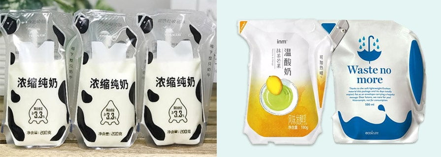 Ecolean yogurt packaging